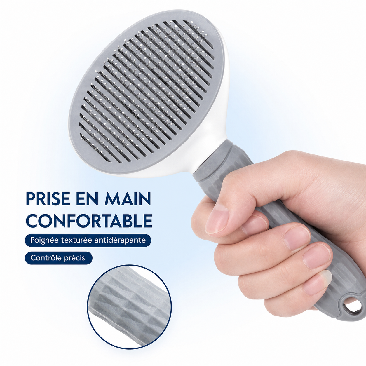 Brosse auto-nettoyante anti-poils – Chien & Chat
