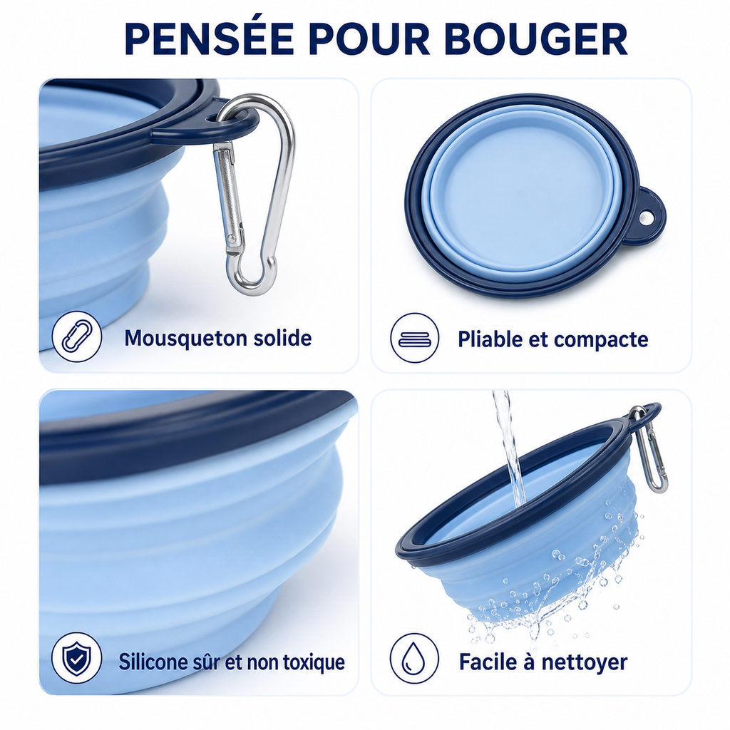 Gamelle Pliable de Voyage CoolPaws™ – Chien & Chat