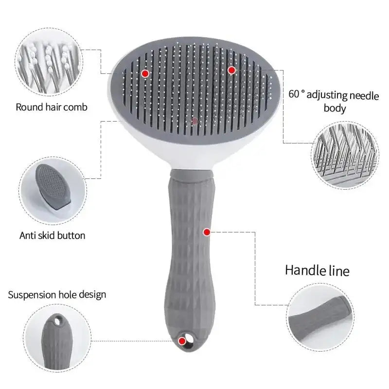 Brosse auto-nettoyante anti-poils – Chien & Chat