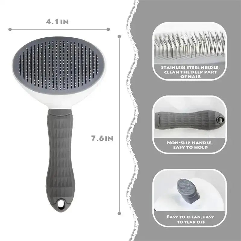 Brosse auto-nettoyante anti-poils – Chien & Chat