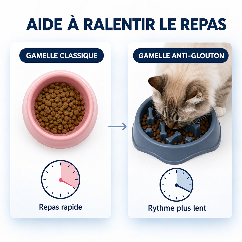 Gamelle anti-glouton pour chien & chat – Mangeoire ludique